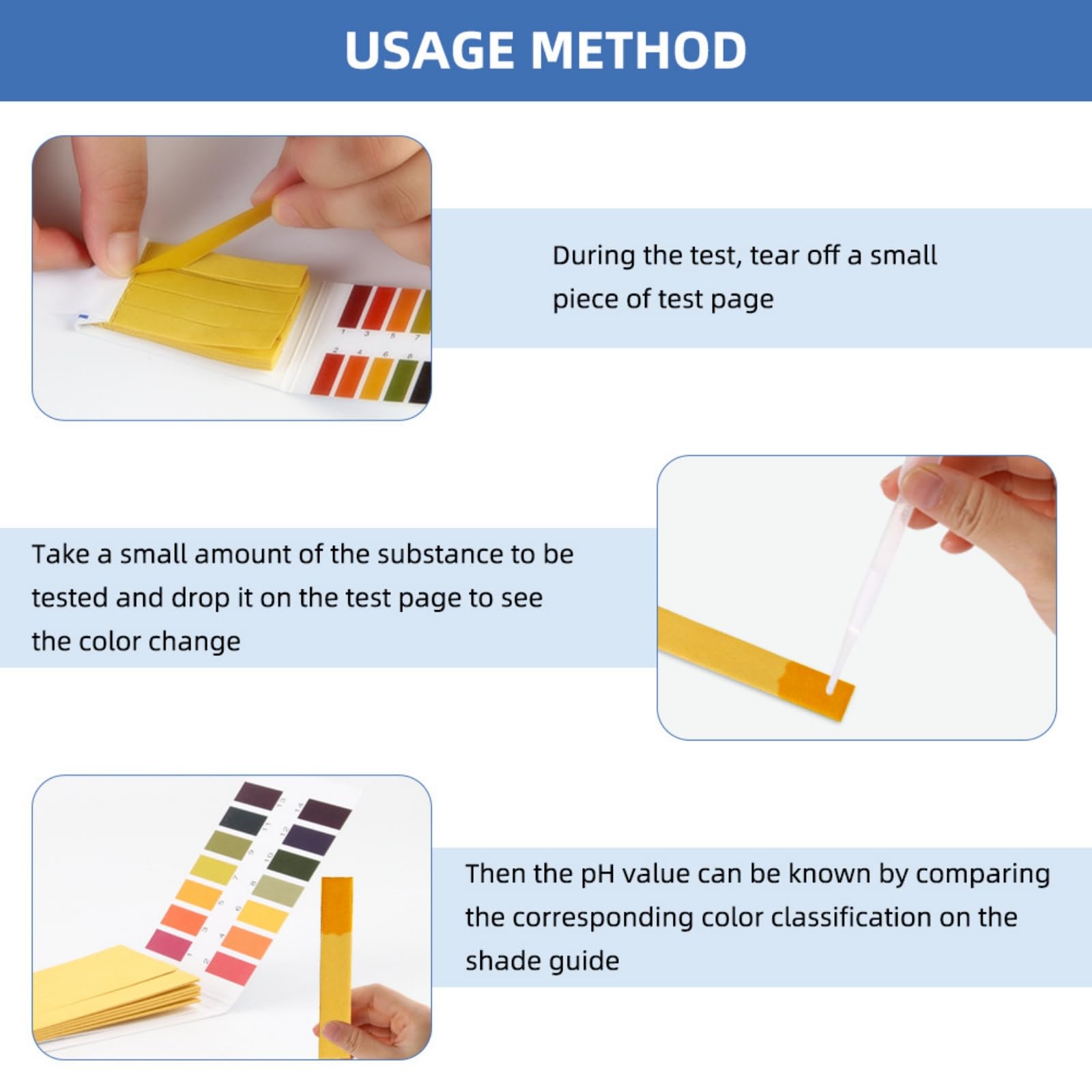 MXITA 5 packs of pH test paper Laboratory paper 400 Litmus paper pH test strips for (pH 1-14) water and soil testing Urine and saliva testing. (5)