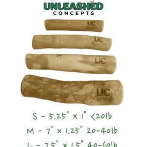 Unleashed Concepts Natural Coffee Wood chew for Dogs (Medium)