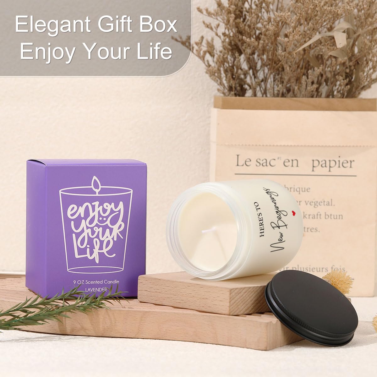 New Beginnings Gifts for Women Going Away Gifts for Coworkers Women Leaving Farewell Gifts for Coworkers Moving Away Gifts for Friends Divorce Gifts Housewarming Gifts Scented Candles Lavender