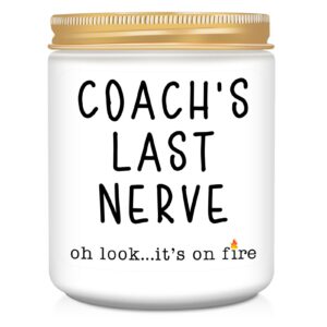 nanooer coach gifts for women & men, appreciation gift for baseball, softball, cheer, sports coaches, unique christmas birthday gifts for coach-coach’s last nerve lavender scented candles