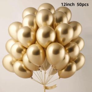 12inch Metallic Gold Balloons for Wedding Bridal Birthday Baby Shower Decoration