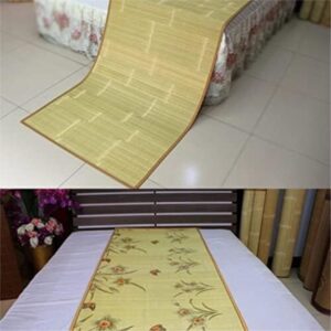 XUNOO Summer Mattress Cooling Summer Cooling Sleeping Pad Bamboo Mat Bed Smooth Breathable Bed Mattress Bedding for Home Summer Bed Cover(80x190cm/31.5x75in)