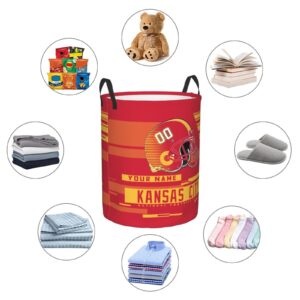 Kansas City Customizable Name Large Laundry Basket, Ultra-Thin Hamper, Home Closet Clothing Bin, Suitable For College Dorms, Household Use