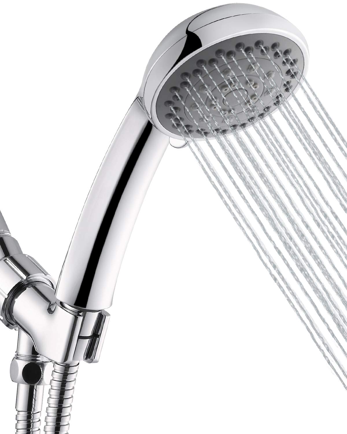 Shower Head, Axioblis 5 Function High Pressure Handheld ShowerHead with Shower Hose and Adjustable Bracket, Velynda