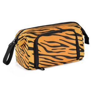 quteprint large capacity pencil case, animal tiger skin pattern portable pencil bag pen case pouch with zipper, office school stationery bag pencil box holder for teens girls boys adults student