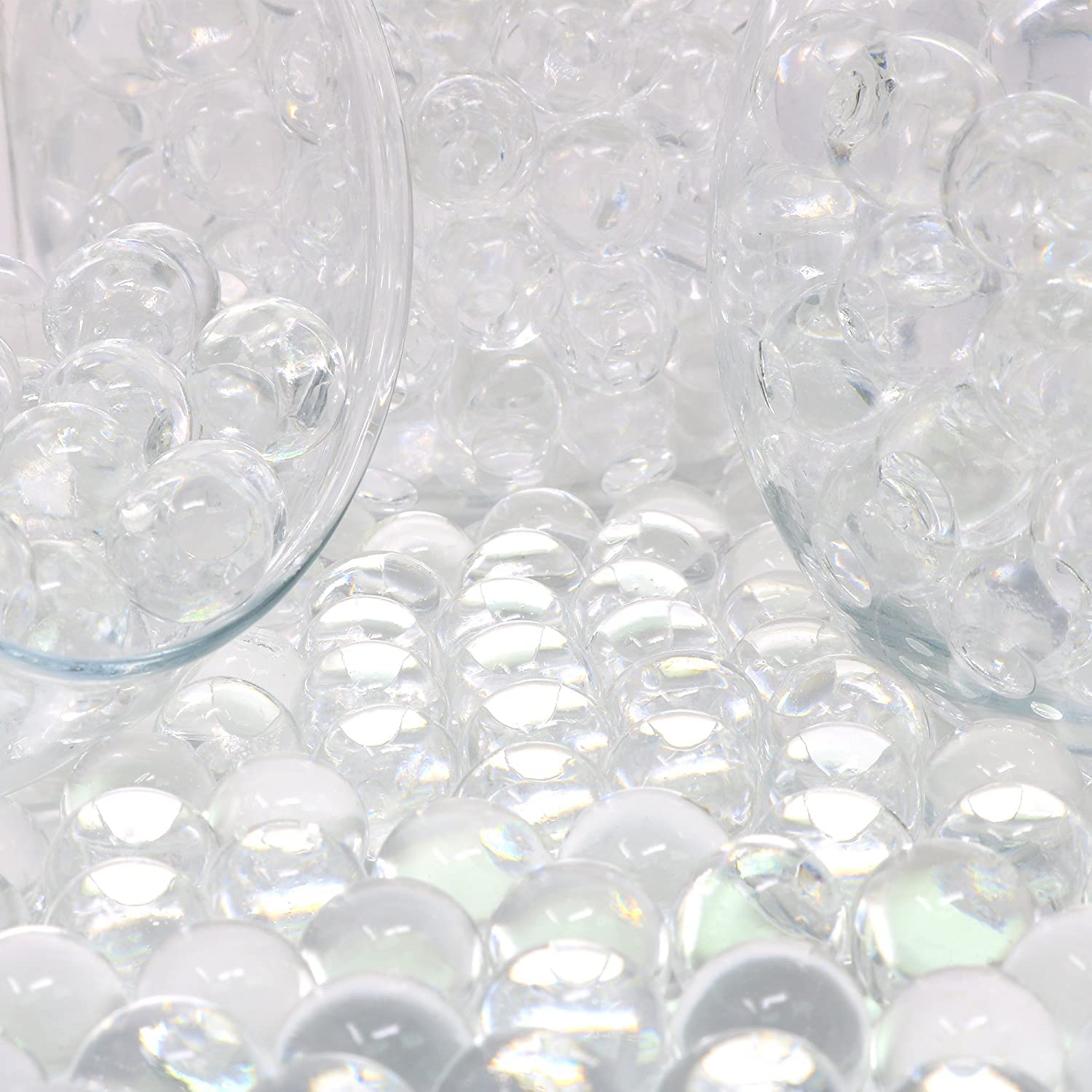 Jacisk 120,000 Clear Water Beads, Transparent Water Gel Beads for Vase Filler, Christmas Decoration, Wedding Centerpiece, Floating Candles, Planting, Floral Decoration