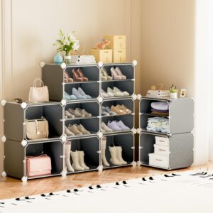 10 Tier Shoe Rack Organizer with Covers 40-Pair Shoe Storage Cabinet Shoe Organizer Cabinet Closet Shoe Organizers and Storage Closed Shoe Rack Storage Organizer for Closet Entryway Bedroom Garage