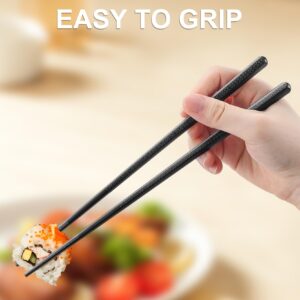 LOROTOCO 50 Pairs Chopsticks | Reusable | Dishwasher Safe | Bulk | Fiberglass | Adults | | Commercial - （9.45in）