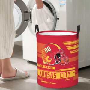 Kansas City Customizable Name Large Laundry Basket, Ultra-Thin Hamper, Home Closet Clothing Bin, Suitable For College Dorms, Household Use