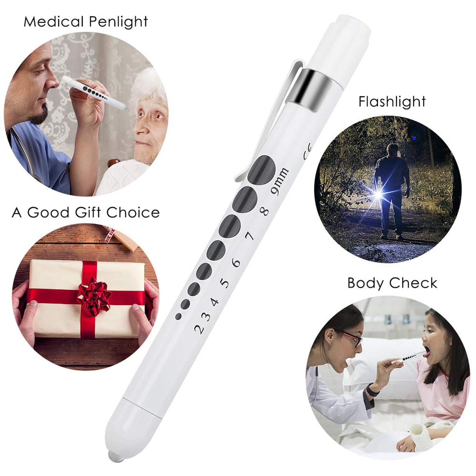 Veenajo Essential Nurse Penlight - LED Flashlight for Medical Professionals - Must-Have Tool for Nurses, Students, and Doctors, Gold