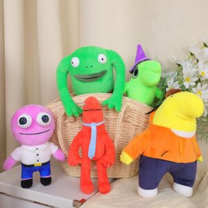 Mukorolee Smiling Friend Plush Toy, Soft Stuffed Animal Monster Figure Doll, Cotton Plush Pillow Movie Fans Favors Preferred Gifts for Kids Children Toddler Birthday Party (Allan Red 10")