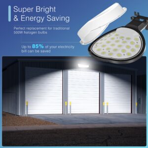 OKPRO LED Barn Lights Outdoor - Dusk to Dawn Outdoor Lighting with Photocell, 150W 15000LM Area Light with Cord 2.6ft, 6500K Daylight Street Light, AC100-120V IP65 Waterproof LED Barn Light (2 Pack)