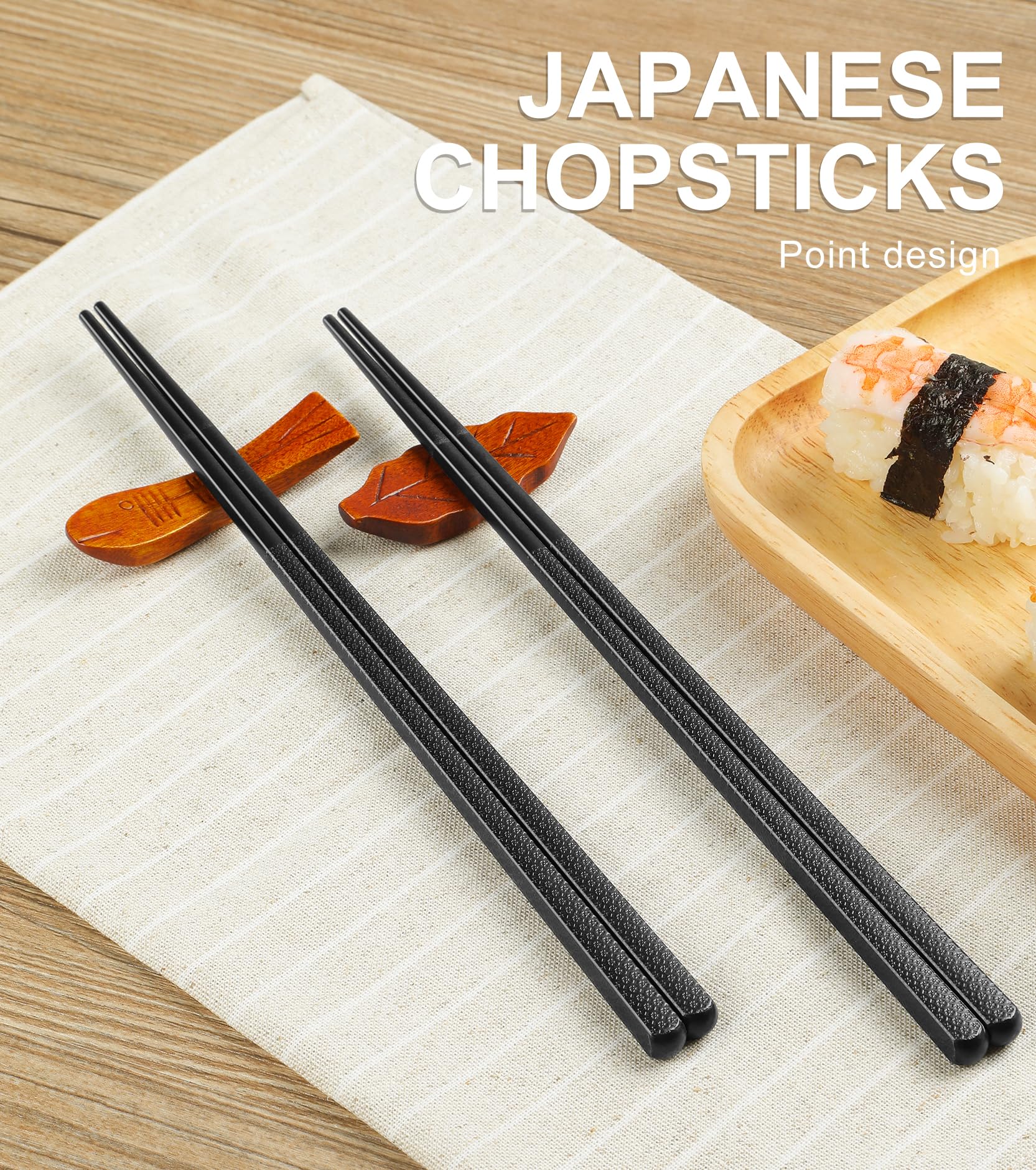 LOROTOCO 50 Pairs Chopsticks | Reusable | Dishwasher Safe | Bulk | Fiberglass | Adults | | Commercial - （9.45in）