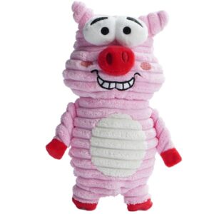 nocciola dog squeaky toys, funny strange squeak sounds, durable stimulate toy for small to large dogs - pink pig