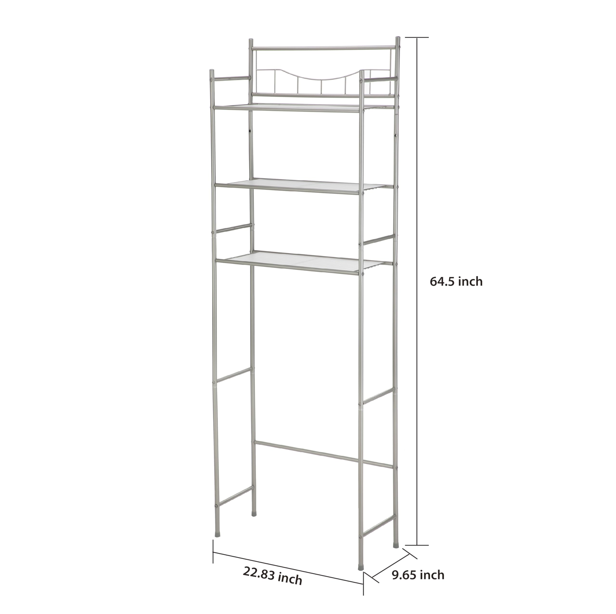 YQDSTE Steel 3-Layer Storage Shelf Unit (Satin Nickel), YST-011