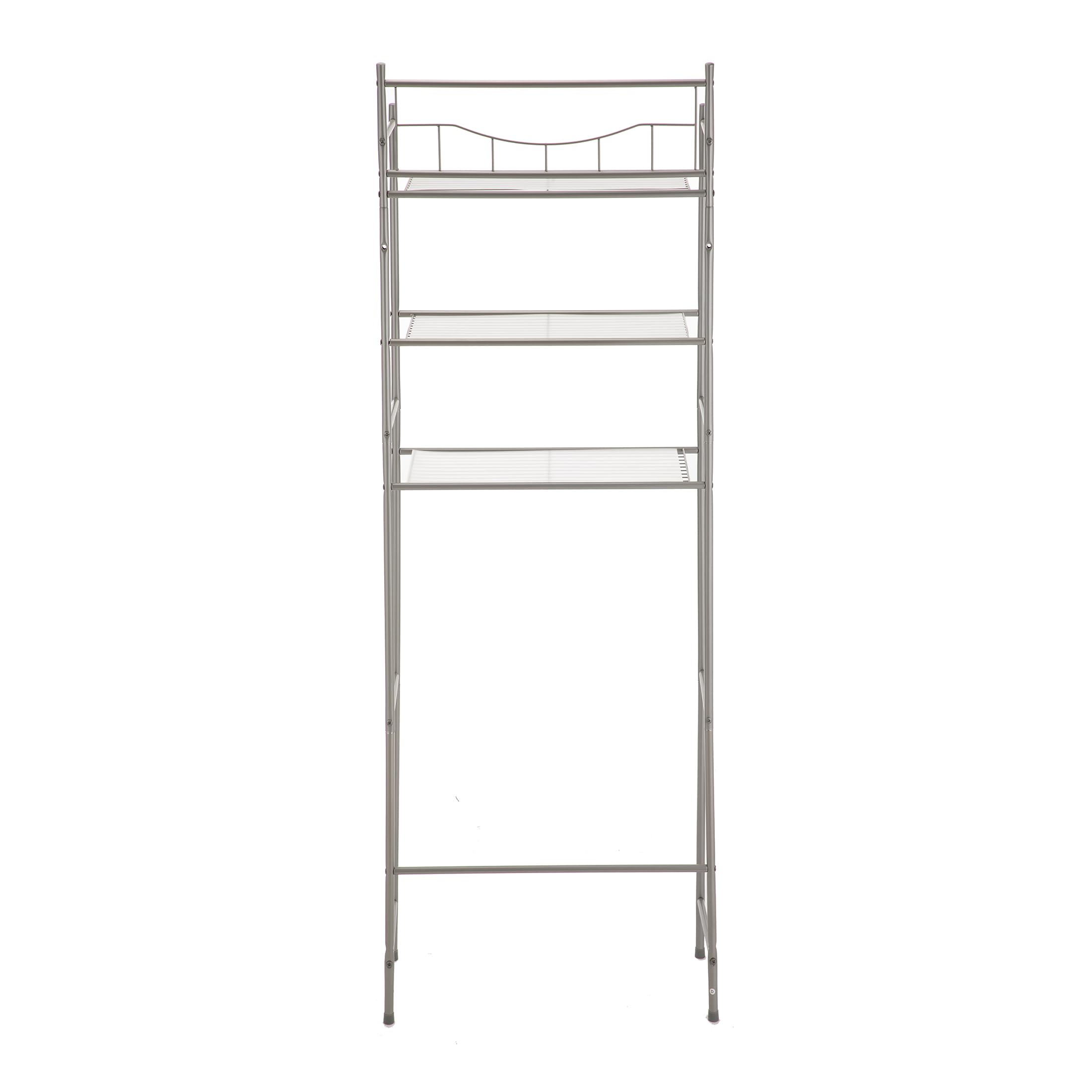 YQDSTE Steel 3-Layer Storage Shelf Unit (Satin Nickel), YST-011