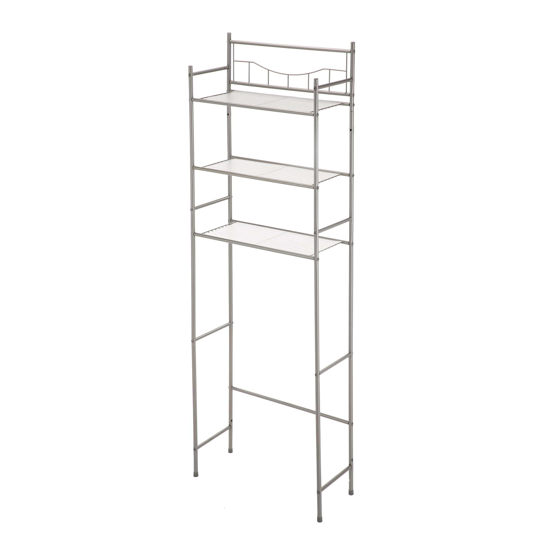 YQDSTE Steel 3-Layer Storage Shelf Unit (Satin Nickel), YST-011