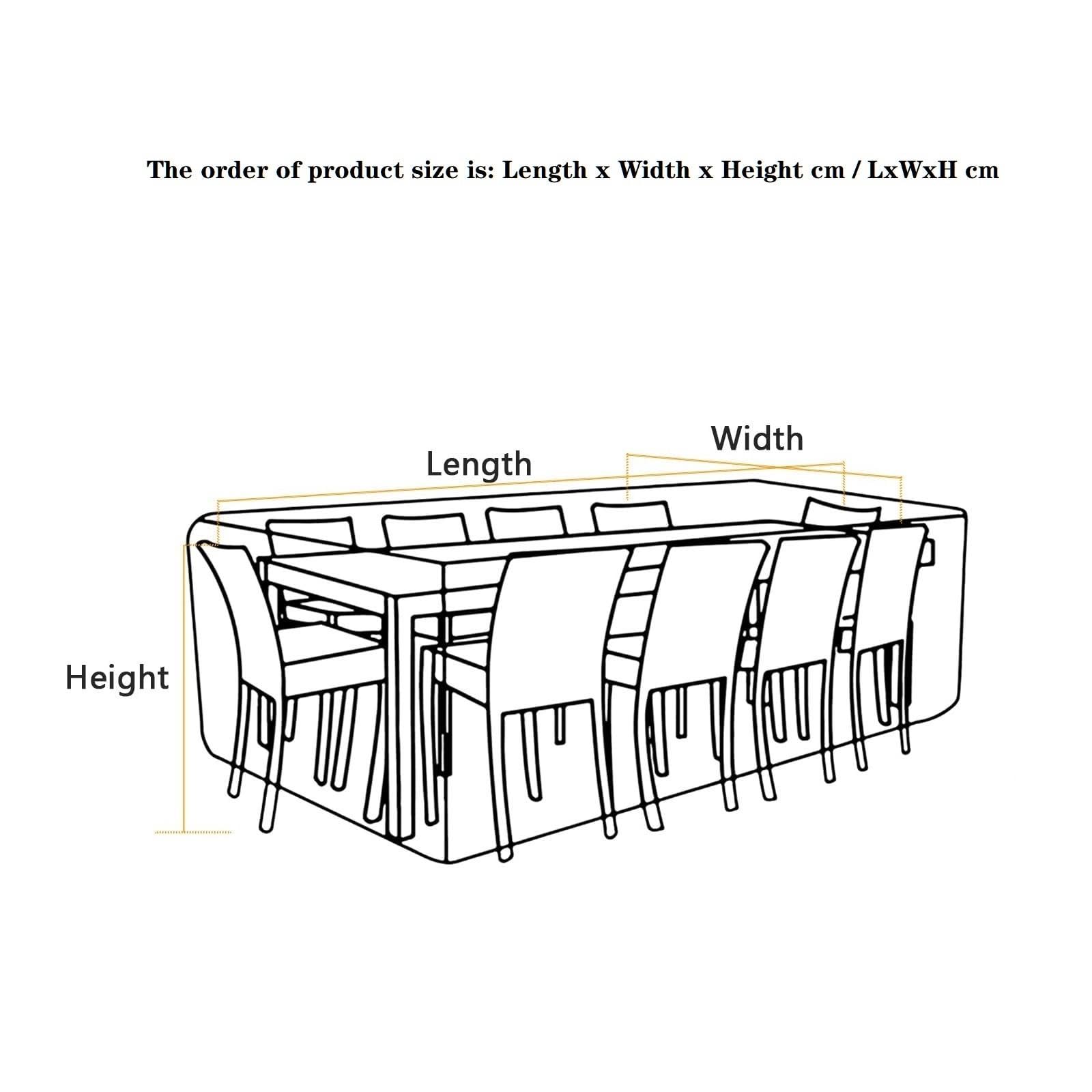 Patio Table and Chair Covers 136x110x33in/345x280x85cm/LxWxH Patio Covers for Outdoor Furniture Waterproof Outdoor Furniture Cover Heavy Duty Patio Furniture Covers Outdoor Sectional Sofa Set Cover