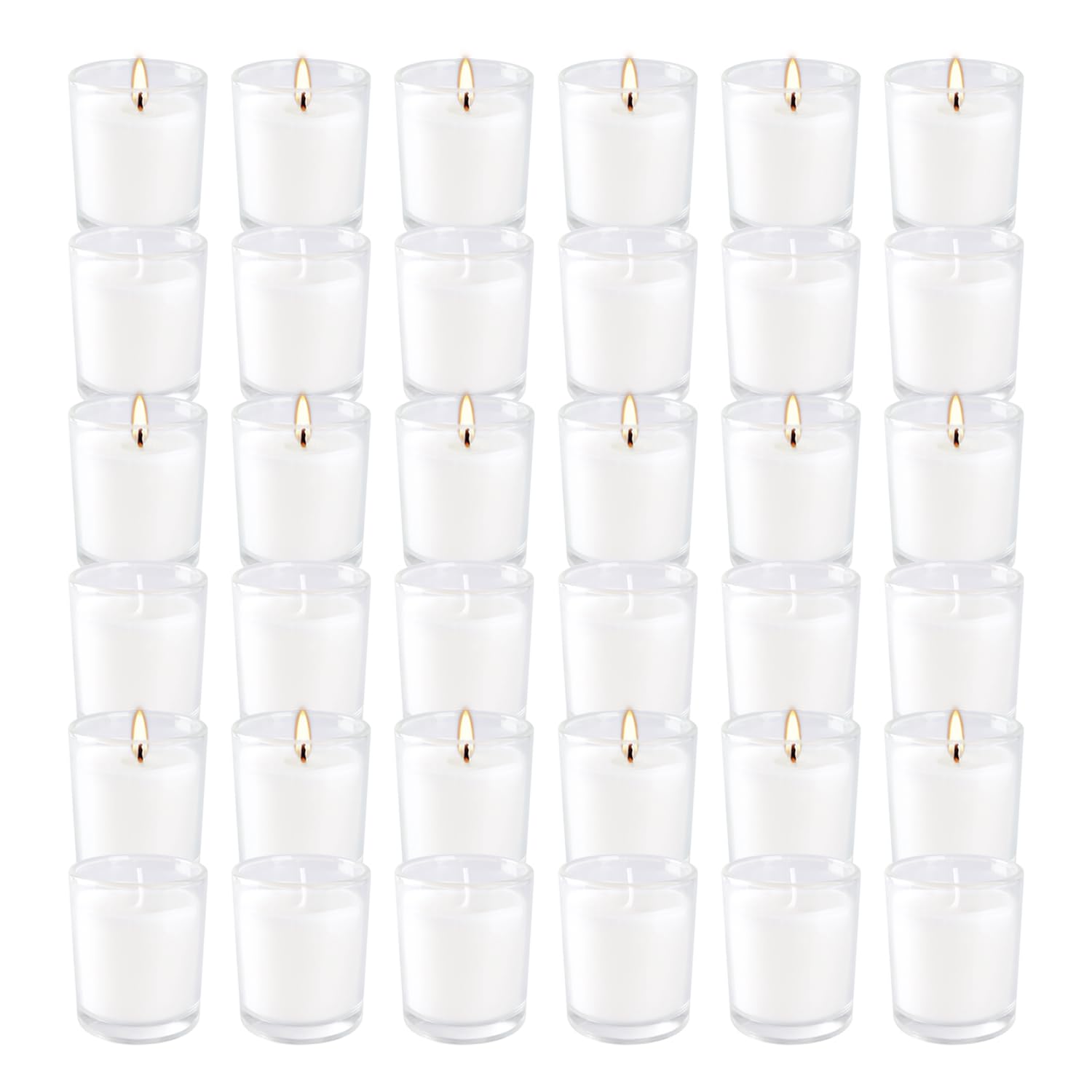 36-Pack of Unscented Warm White Votive Candles-Burn with a Warm White Glow for up to 12 Hours. Ideal for Weddings, Birthdays, Holidays, Parties,Thoughtful Gift for Any Occasion …