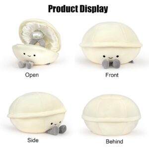 Drawelry Ring Box Plush Pillow Box Princess Diamond Ring Shell Case Throw Pillows Funny Soft Stuffed Dolls Sofa Bed Car Decor Pillow for Women Girls Wedding Valentine's Day Christmas Birthday Gifts