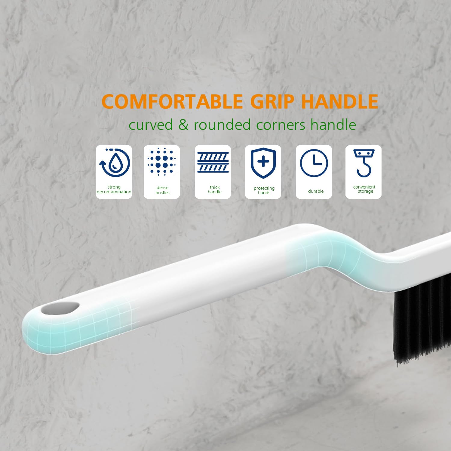 Crevice Cleaning Brush,Stiff & Flexible Bristles Gap Cleaning Brush Tool, Bathroom Gap Brush, Grout Cleaner Brush Hard Bristle Cleans Tight Spaces