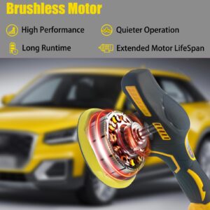 Cordless Car Polisher for Dewalt 20V Battery, 8 Variable Speed Up to 7000RPM Brushless Random Orbital Polisher, 6-Inch Cordless Buffer Polisher for Car Detailing/Polishing/Waxing, Tool Only