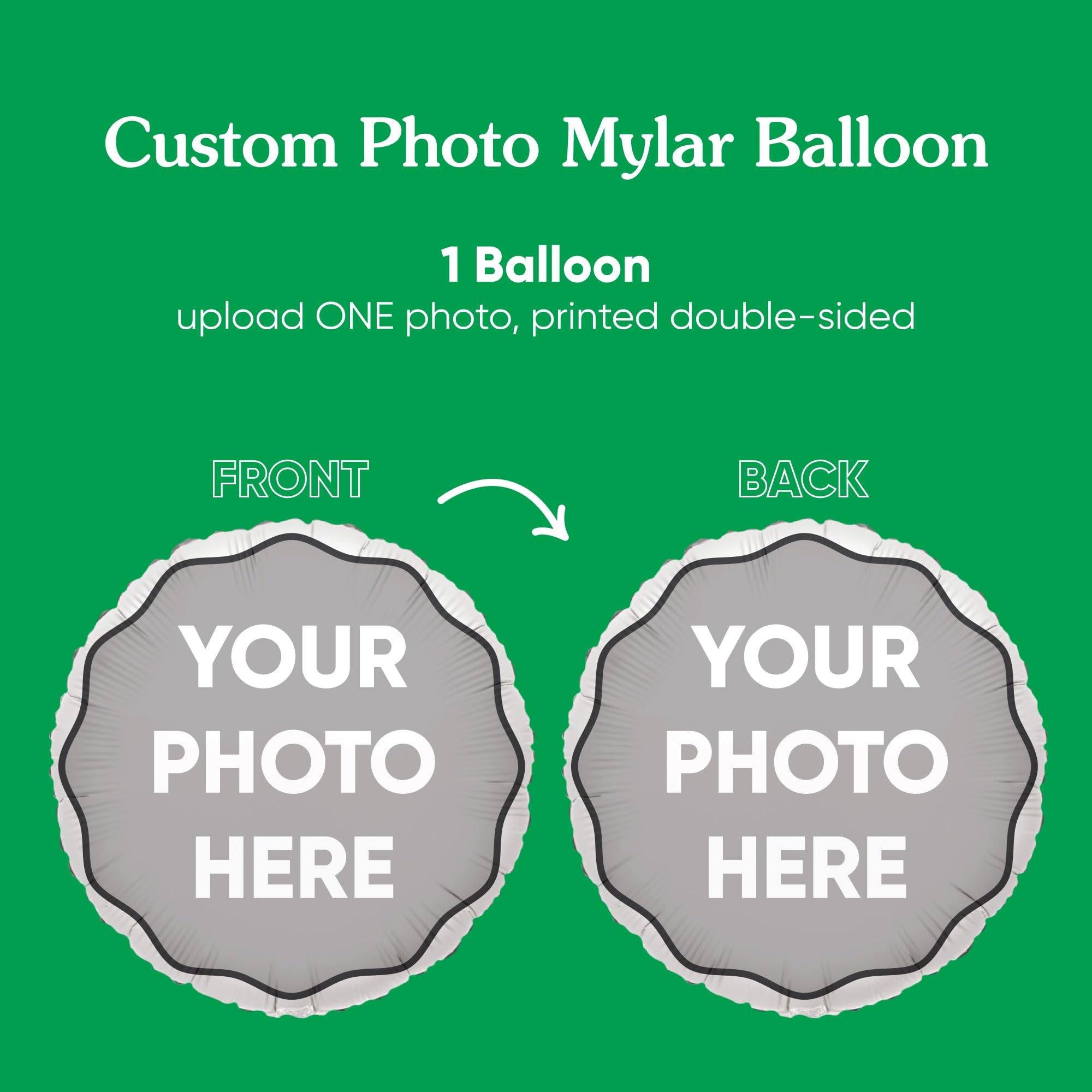 Big Dot of Happiness Personalized Photo Balloons, Personalized Birthday Balloons, Baby Shower Decor, Bachelorette Party Decorations, Bridal Shower Ideas, Custom Double-Sided Mylar Balloon, 1 Piece