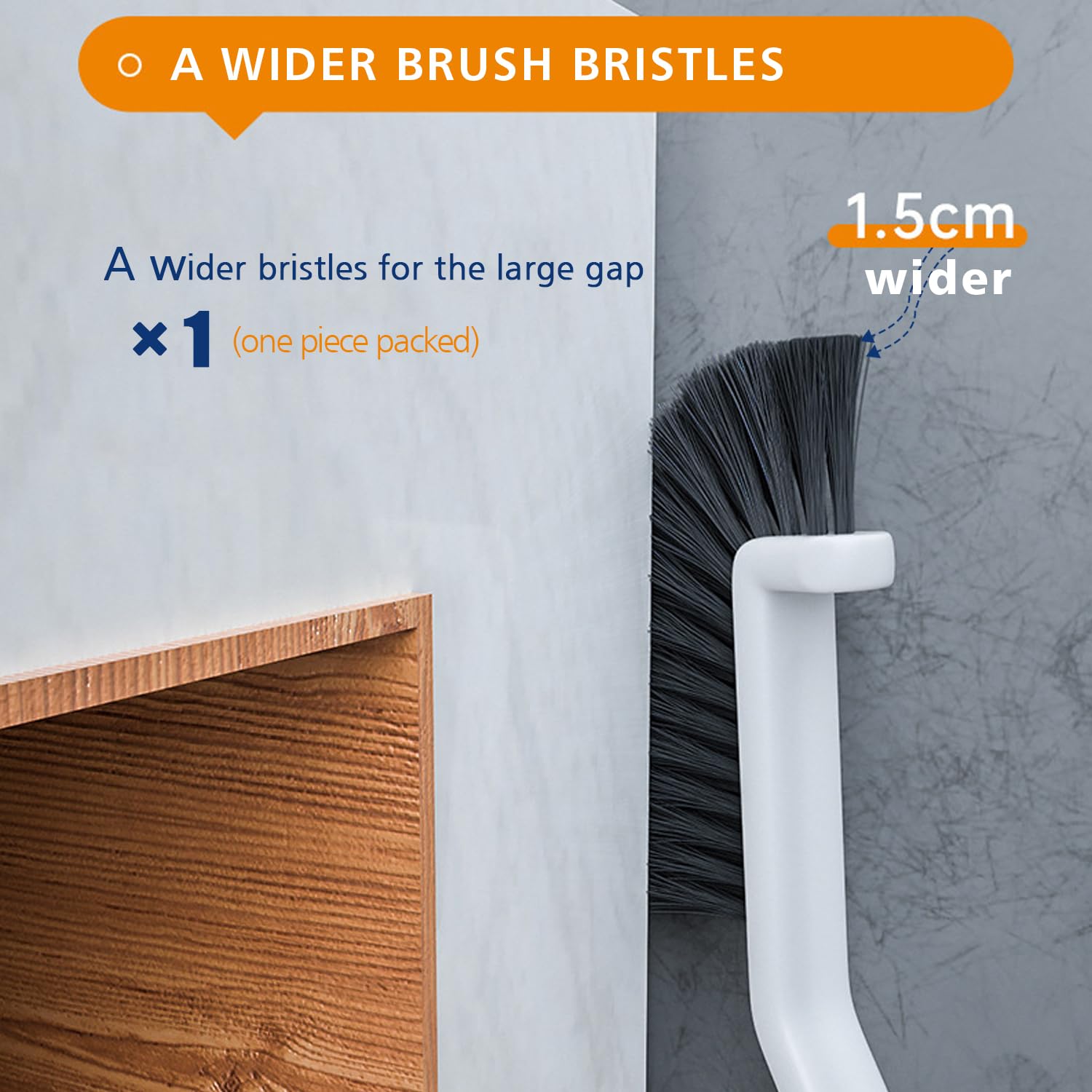 Crevice Cleaning Brush,Stiff & Flexible Bristles Gap Cleaning Brush Tool, Bathroom Gap Brush, Grout Cleaner Brush Hard Bristle Cleans Tight Spaces