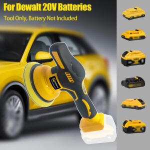 Cordless Car Polisher for Dewalt 20V Battery, 8 Variable Speed Up to 7000RPM Brushless Random Orbital Polisher, 6-Inch Cordless Buffer Polisher for Car Detailing/Polishing/Waxing, Tool Only