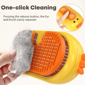 Cat Steam Brush, 3 In 1 Self-Cleaning Steam Cat Brush for Shedding with Release Button, Cat Deshedding Hair Brush with Steam for Long & Short Haired Cats and Dogs, Removes Tangled and Loose Hair