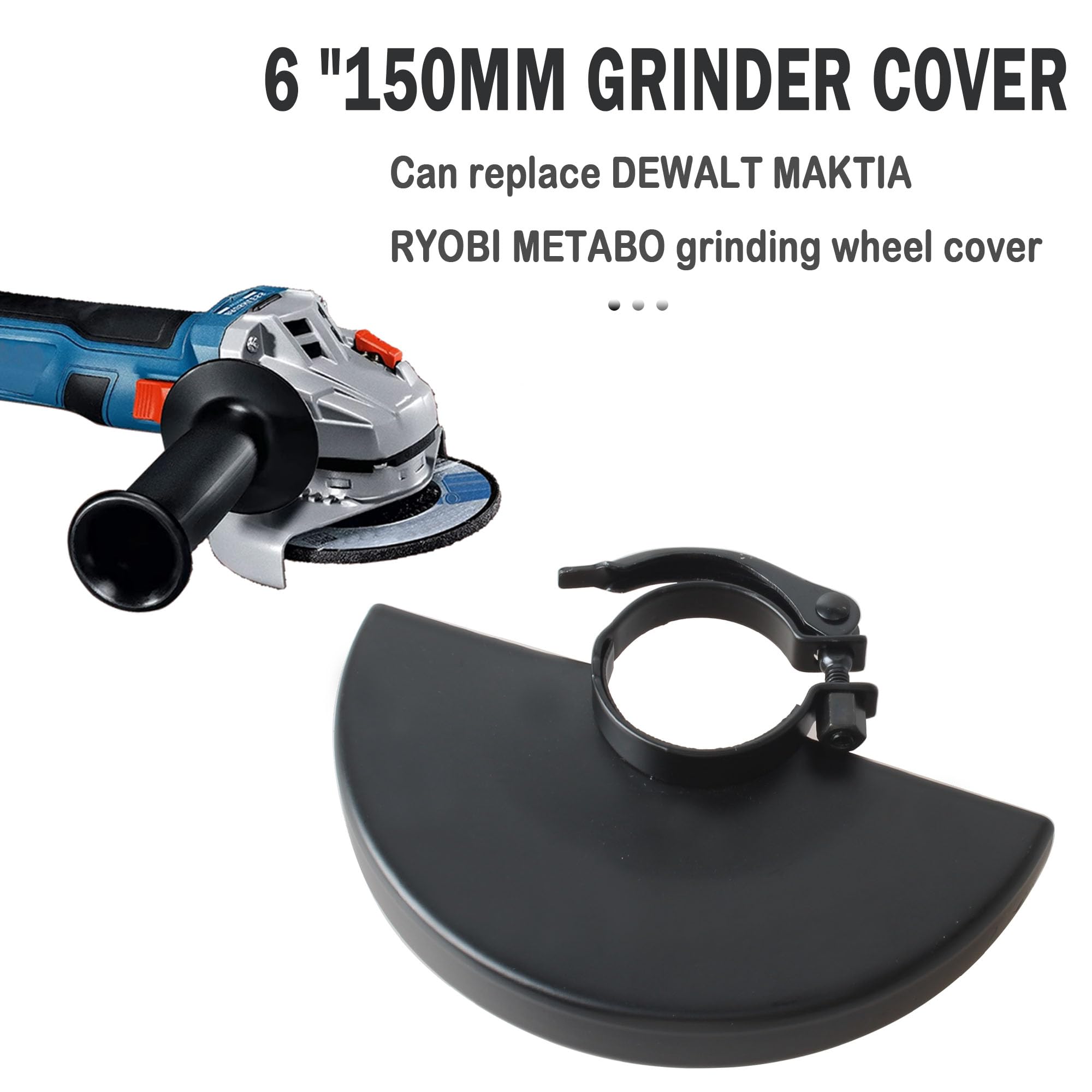 Rawolp 6 inch Grinder Guard 150mm Replacement for DEWALT D28116 D28065 D28144 BOSCH MAKITA GA6010Z GA6020 9566PC 9566CV RYOBI METABO Angle Grinder