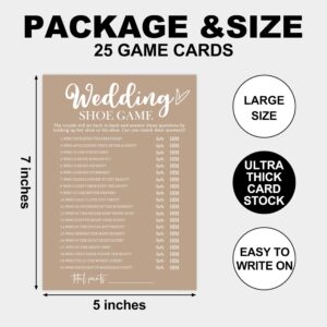 Buildinest Brown Theme Bridal Shower Games 25 Guests, Wedding Shoe Game Bridal Games, Wedding Advice Cards, Wedding Games for Reception, Bride Groom Wedding Bachelorette Engagement Party Supplies-E04