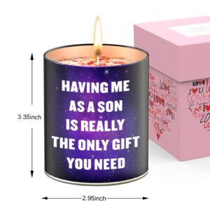 Gifts for Mom, Mom Gifts from Son, Christmas Birthday Gifts for Mom, Dad - Funny Gifts for Dad from Son, Dad Birthday Gifts, Gardenia Scented Candles