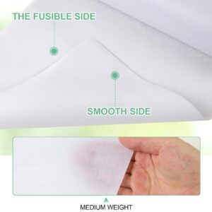 Phinus Fusible Interfacing for Sewing, Medium Weight White 11.8in X 15yd Iron on Interfacing, Fusible Fleece Interfacing for Sewing for Sewing Supplies and DIY Crafts Supplies