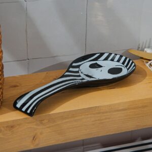 Disney The Nightmare Before Christmas Jack Skellington Ceramic Spoon Rest Holder | Kitchen Organizer For Utensils To Keep Countertop Clean