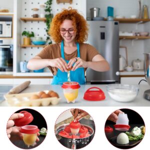 Egg Crafter Cooking Pods，for Perfectly Shaped Eggs Non-Stick No Shell Egg Cook Cups, Egg Molds, Kitchen Gadgets(6PCS)