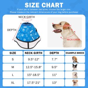 SCENEREAL Dog Cone for Dogs After Surgery, Adjustable Dog Cone Collar Alternative to Stop Licking for Wound Care, Spay, Neuter, Soft Recovery Cone for Medium Large Size Dog, E-Collar Neck Collar