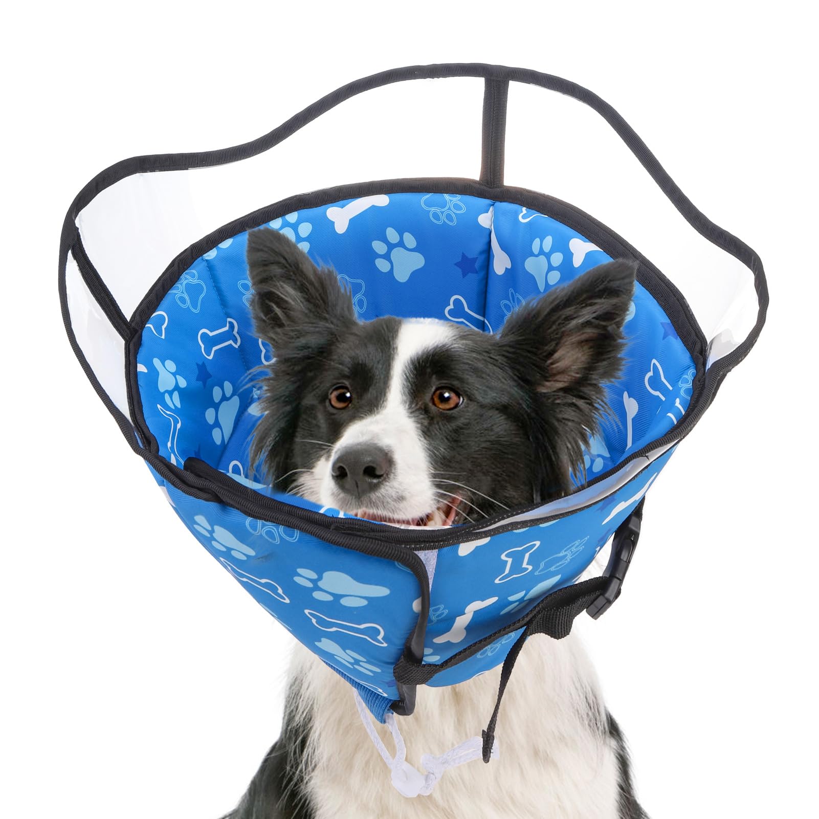 SCENEREAL Dog Cone for Dogs After Surgery, Adjustable Dog Cone Collar Alternative to Stop Licking for Wound Care, Spay, Neuter, Soft Recovery Cone for Medium Large Size Dog, E-Collar Neck Collar