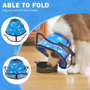 SCENEREAL Dog Cone for Dogs After Surgery, Adjustable Dog Cone Collar Alternative to Stop Licking for Wound Care, Spay, Neuter, Soft Recovery Cone for Medium Large Size Dog, E-Collar Neck Collar