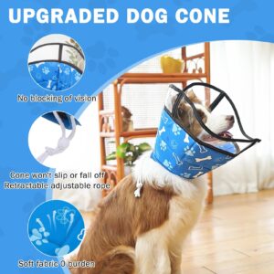 SCENEREAL Dog Cone for Dogs After Surgery, Adjustable Dog Cone Collar Alternative to Stop Licking for Wound Care, Spay, Neuter, Soft Recovery Cone for Medium Large Size Dog, E-Collar Neck Collar