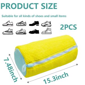 BCCSNNM Shoe Washing Machine Bag,Laundry Shoe Bag Shoe Wash Bag Reusable Shoe Bags for Washing Machine(2 pcs Yellow)