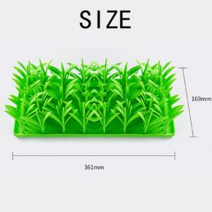 Silicone Grass Mat for Cats, Snuffle Mat for Dogs Cats, Interactive Feed Game, Snuffle Bowl Mat Nosework Training Foraging Pad, for Large Medium Small Pet, Easy to Fill Machine Washable (2PCS)