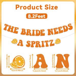 The Bride Needs A Spritz Banner, Aperol Spritz Bridal Shower Decorations, Love at First Spritz Banner, Cocktail Wedding Party Decorations Orange Glitter