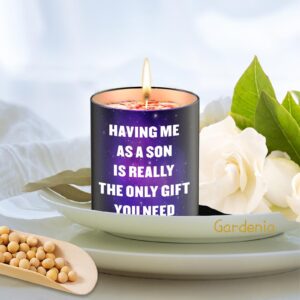 Gifts for Mom, Mom Gifts from Son, Christmas Birthday Gifts for Mom, Dad - Funny Gifts for Dad from Son, Dad Birthday Gifts, Gardenia Scented Candles