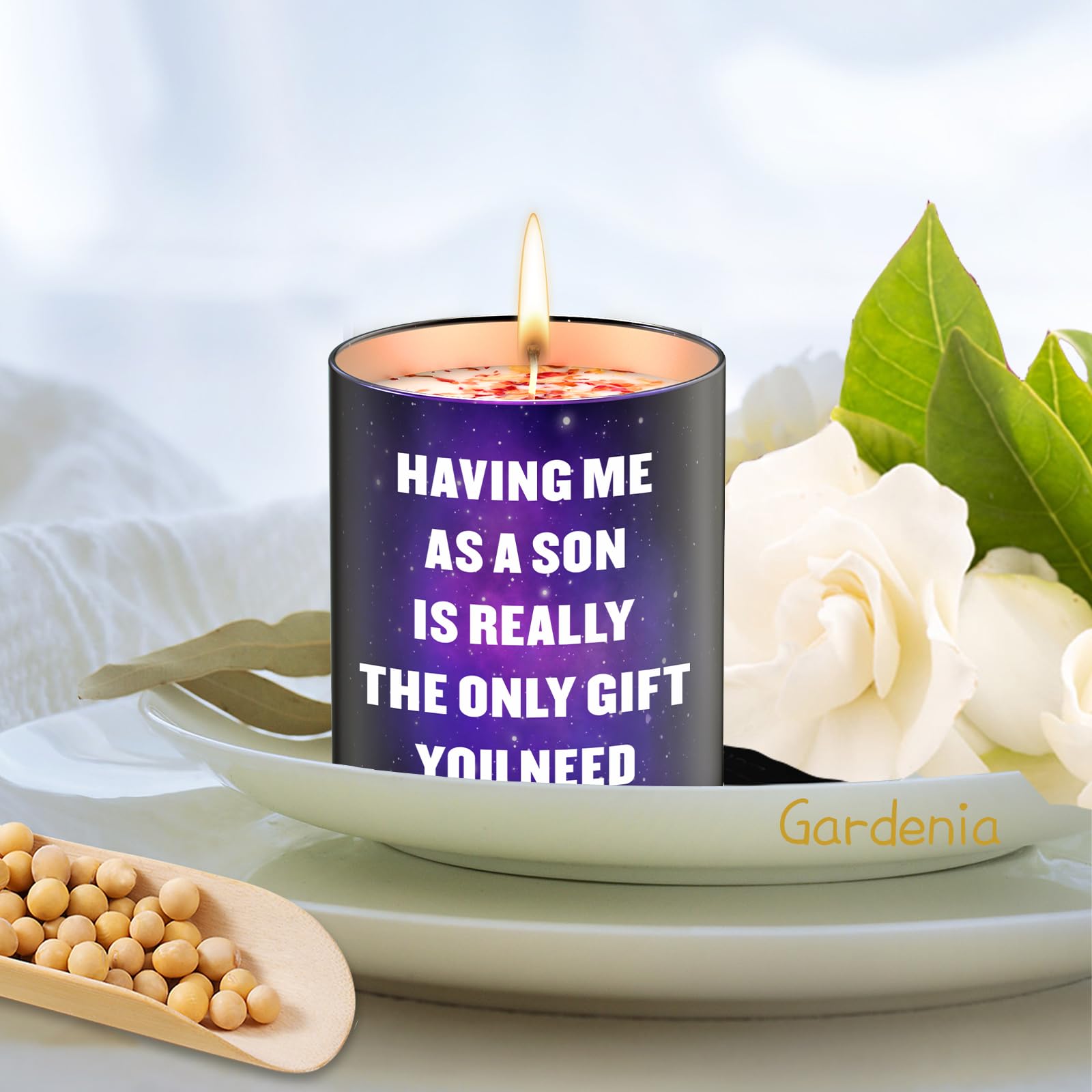 Gifts for Mom, Mom Gifts from Son, Christmas Birthday Gifts for Mom, Dad - Funny Gifts for Dad from Son, Dad Birthday Gifts, Gardenia Scented Candles