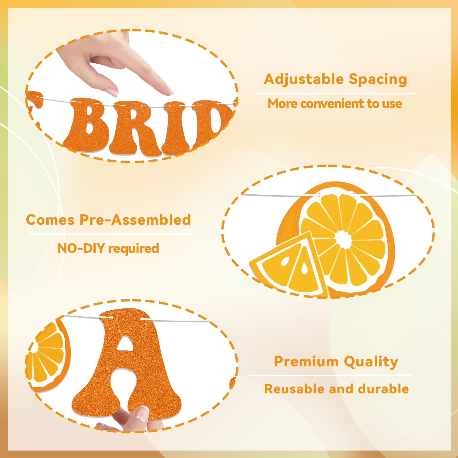 The Bride Needs A Spritz Banner, Aperol Spritz Bridal Shower Decorations, Love at First Spritz Banner, Cocktail Wedding Party Decorations Orange Glitter