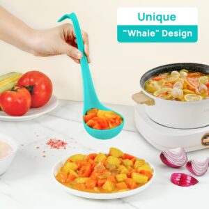 Whale Tail Soup Ladle - Cute & Funny Kitchen Gadget, Ideal for Cooking, Serving Soup, Stew, & Sauce - Versatile Tool with Food-Grade Material, Hook Tail Design & Ergonomic Handle