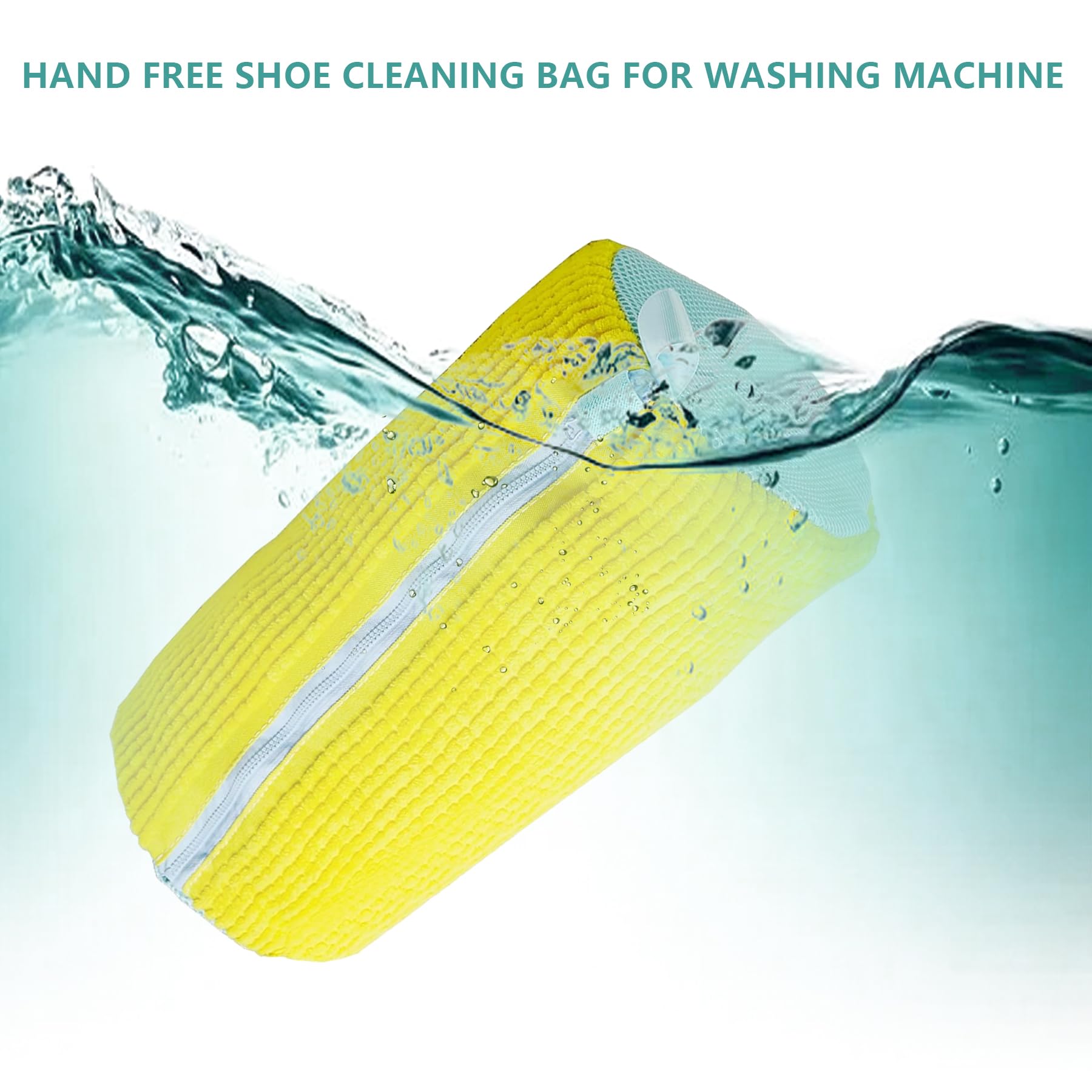 BCCSNNM Shoe Washing Machine Bag,Laundry Shoe Bag Shoe Wash Bag Reusable Shoe Bags for Washing Machine(2 pcs Yellow)