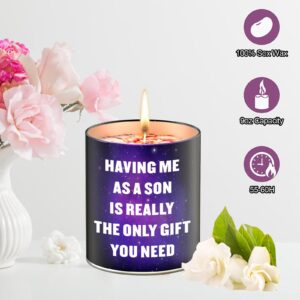 Gifts for Mom, Mom Gifts from Son, Christmas Birthday Gifts for Mom, Dad - Funny Gifts for Dad from Son, Dad Birthday Gifts, Gardenia Scented Candles