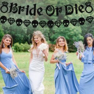 Generic Bride or Die Bachelorette Banner Party Decorations,Till Death Do Us Party,Black Glitter letters Bachelorette Party Decor Banner,Funny Wedding Engagement,Bridal Shower Party Decorations